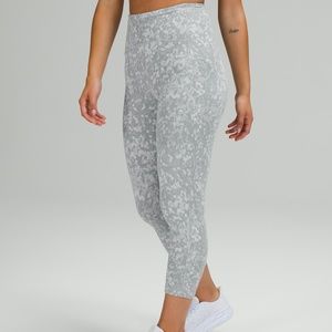 Lululemon Swift Speed High-Rise Crop 21", Size 4, Grey Jacquard Speckle